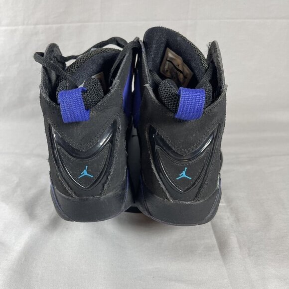 Nike Air Jordan True Flight Black Purple Mid-Top Basketball Sneakers Shoe Size 6 - Picture 5 of 9